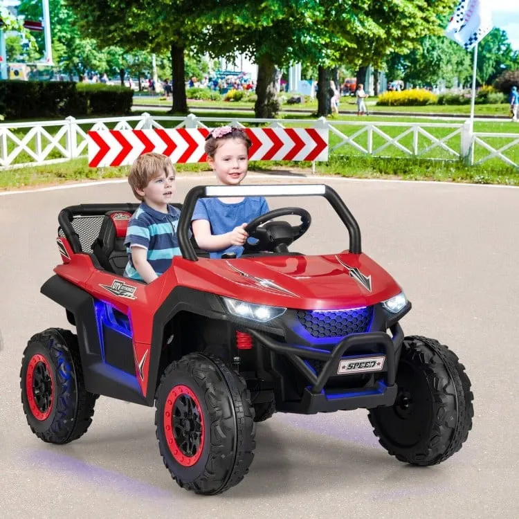 12V 2-Seater Kids Ride on UTV with Slow Start Function and Music Player - Red