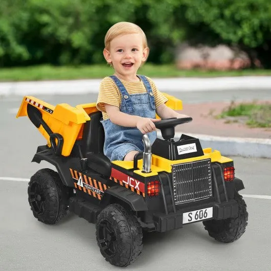 12V Battery Kids Ride On Dump Truck  with Electric Bucket