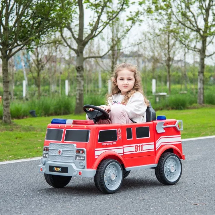 12V Freddo Firetruck 1-Seater Ride On