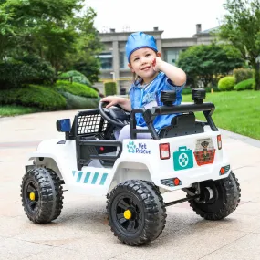 12V Kids Electric Ride On Vet Rescue Jeep Car