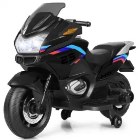 12V Kids Ride On Motorcycle Electric Motor Bike-Black