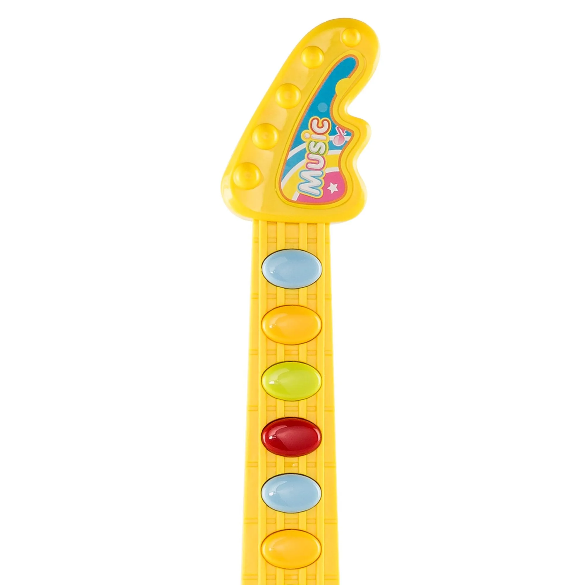 19in Kids Toddlers Musical Flash Guitar Pretend Play Toy w/ Mic, Stand