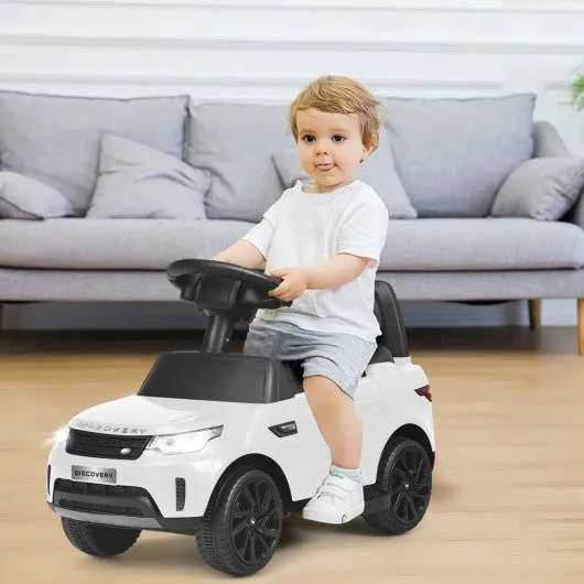 2-in-1 6V Land Rover Licensed Kids Ride On Car-White