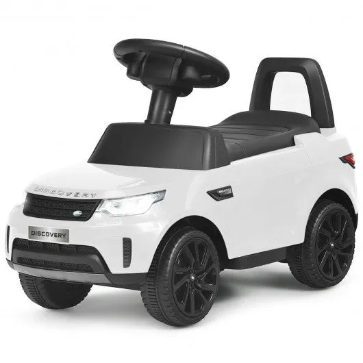 2-in-1 6V Land Rover Licensed Kids Ride On Car-White