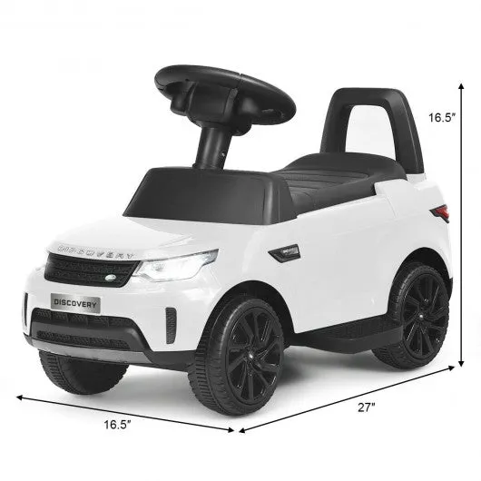 2-in-1 6V Land Rover Licensed Kids Ride On Car-White