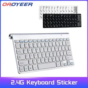 2.4G Keyboard Sticker Set Russian Spanish Wireless Keyboard Mac Notebook Keyboard Sticker for Multimedia PC Office Supplies