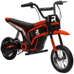 24V Kids Electric Motorbike with Twist Grip Throttle, Music, Horn - Red