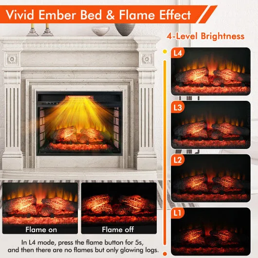 26 Inch Infrared Electric Fireplace Insert with Remote Control