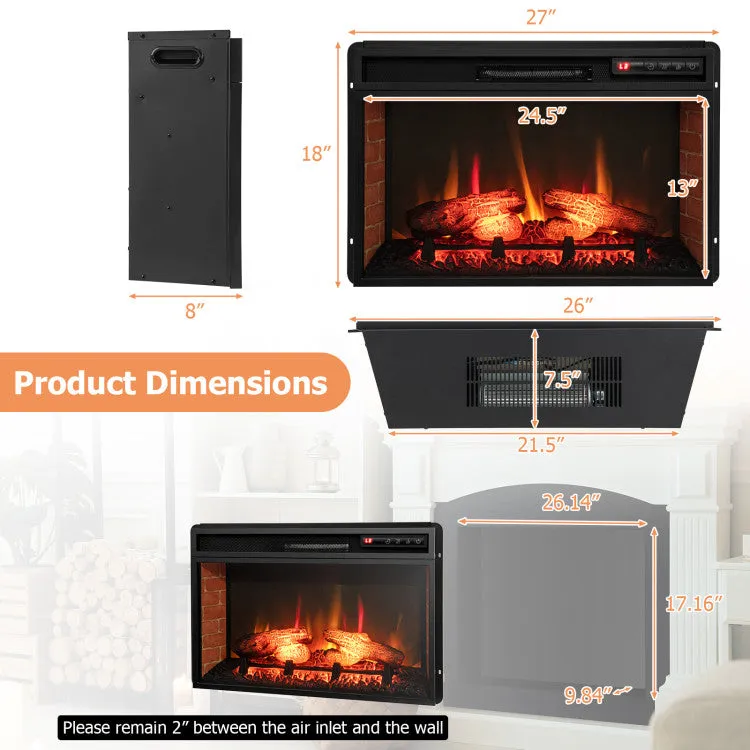 26 Inch Infrared Electric Fireplace Insert with Remote Control