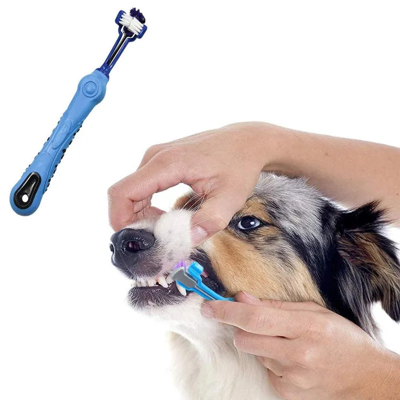 3-Sided Toothbrush Dog Toothbrush Cleaning Mouth Pet Dental Care