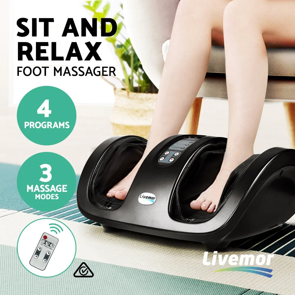 360° Foot Calf Massager w/ Remote, 3 Modes - Livemor