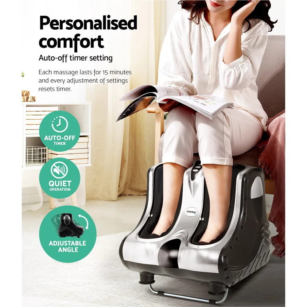 360° Shiatsu Foot & Leg Massager Roller w/4 Motors - Livemor