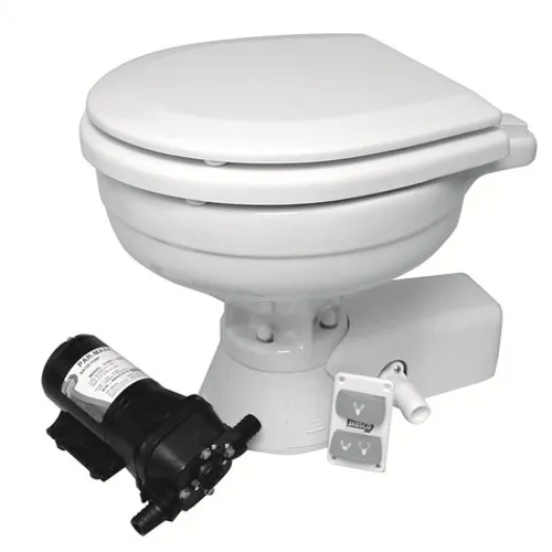 37245 Series Quiet Flush Electric Toilet - Salt Water - 24V - Large Size