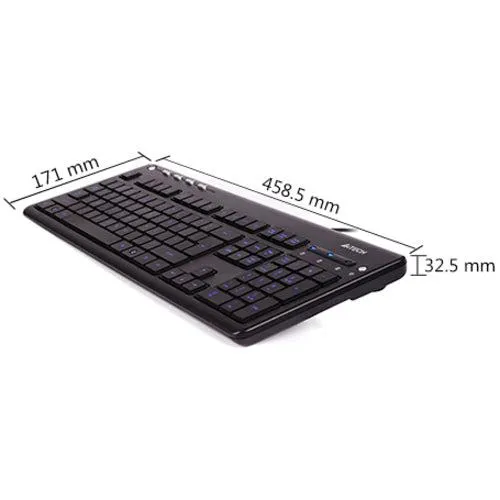 A4-TECH BLUE LED BACKLIT MULTIMEDIA KEYBOARD