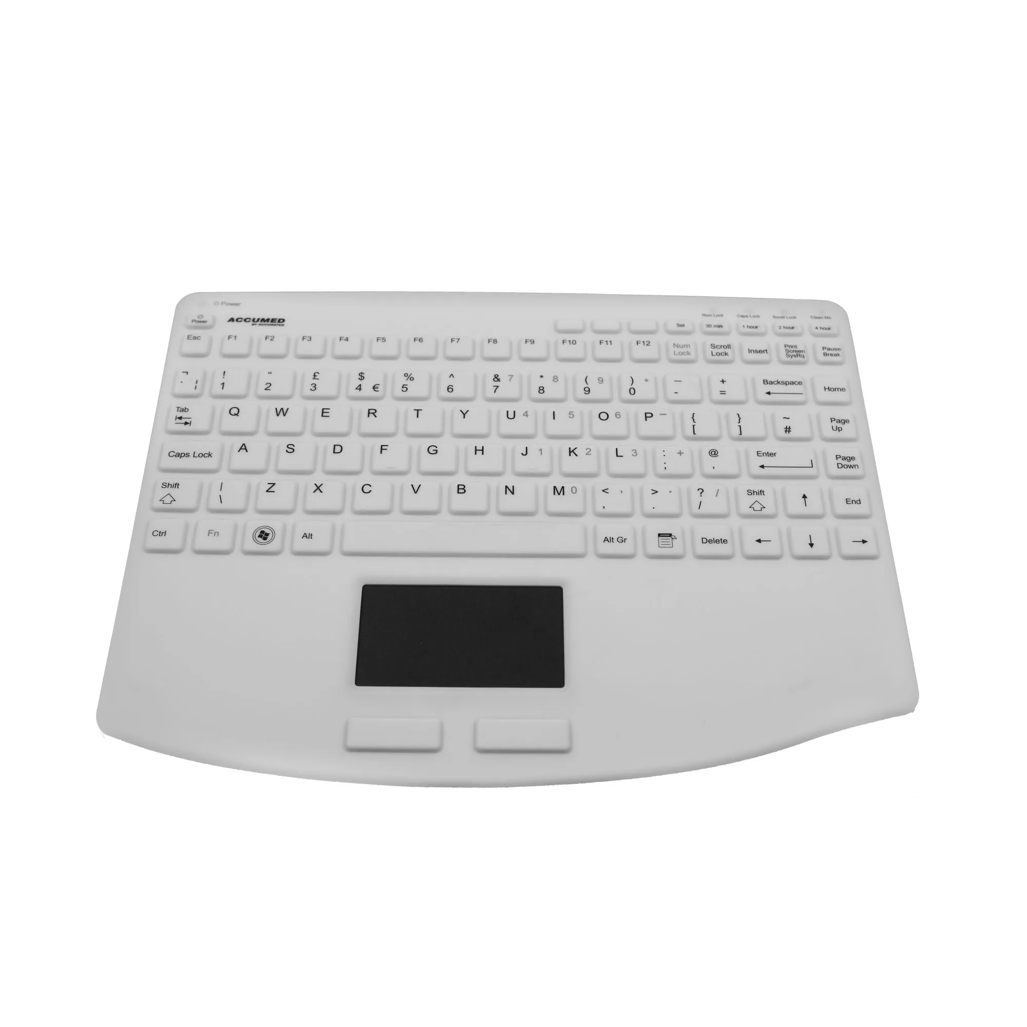 AccuMed 540-MK2 IP67 Medical Keyboard With Integrated Touchpad