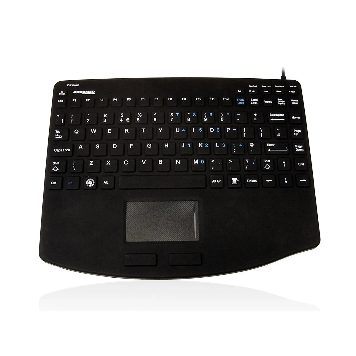 AccuMed 540-MK2 IP67 Medical Keyboard With Integrated Touchpad