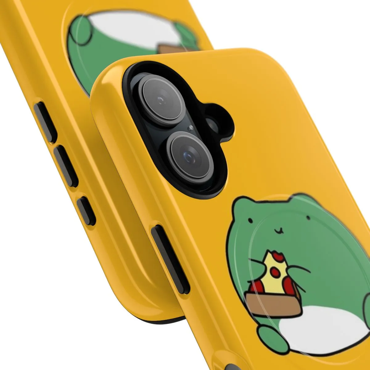 Adorable Frog Eating Pizza Magnetic Tough Phone Case