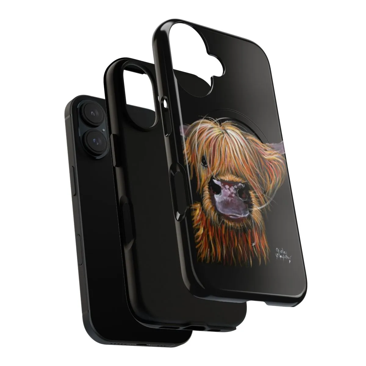 Adorable Scottish Highland Cow 'Henry' Phone Case - Magnetic Tough Cover