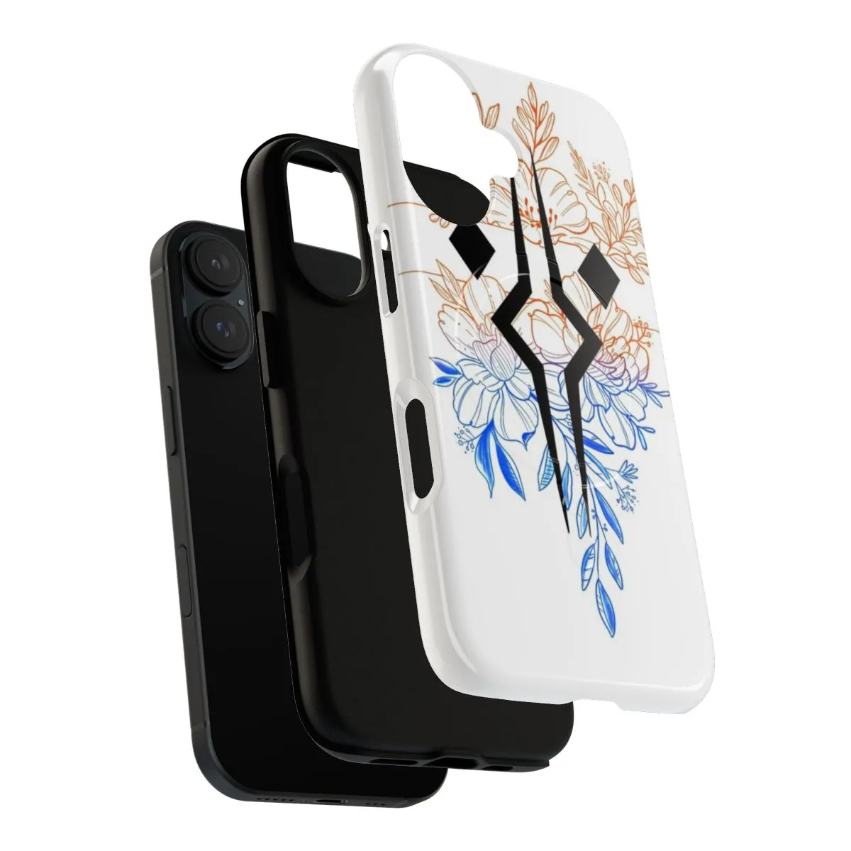 Ahsoka Tano Inspired Floral Design Magnetic Tough Phone Case