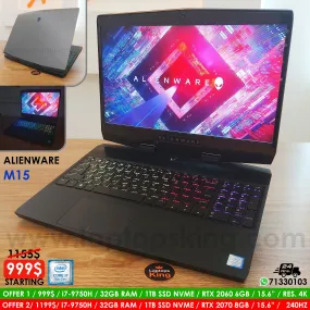 Alienware M15 Gaming Laptop Offers (Open Box)