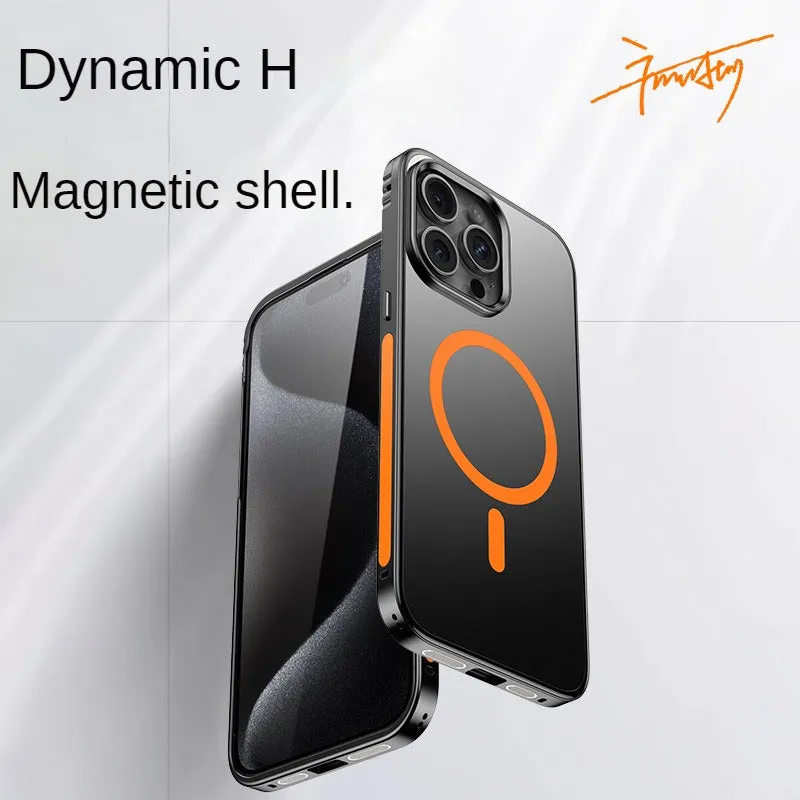 Aluminum Metal Frame Magnetic Phone Case For IPhone