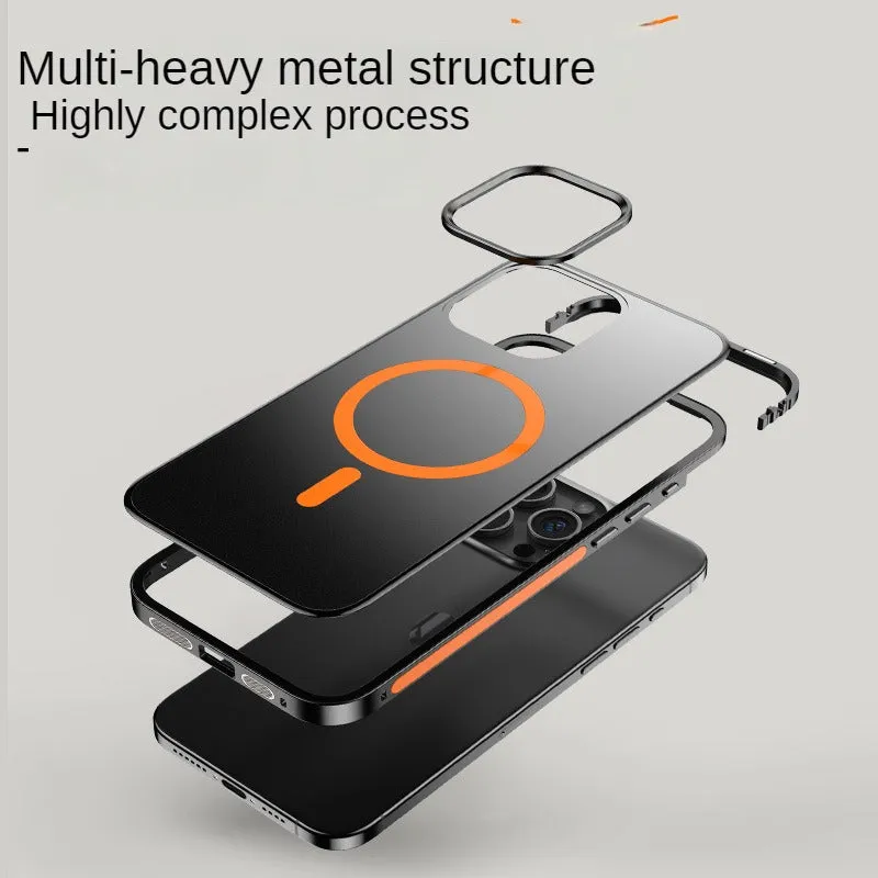 Aluminum Metal Frame Magnetic Phone Case For IPhone