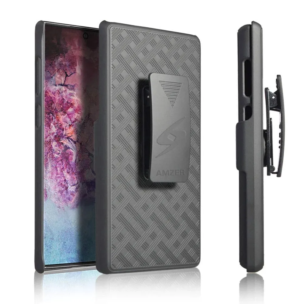 AMZER Shellster Hard Case With Kickstand for Samsung Galaxy Note 10 - Black