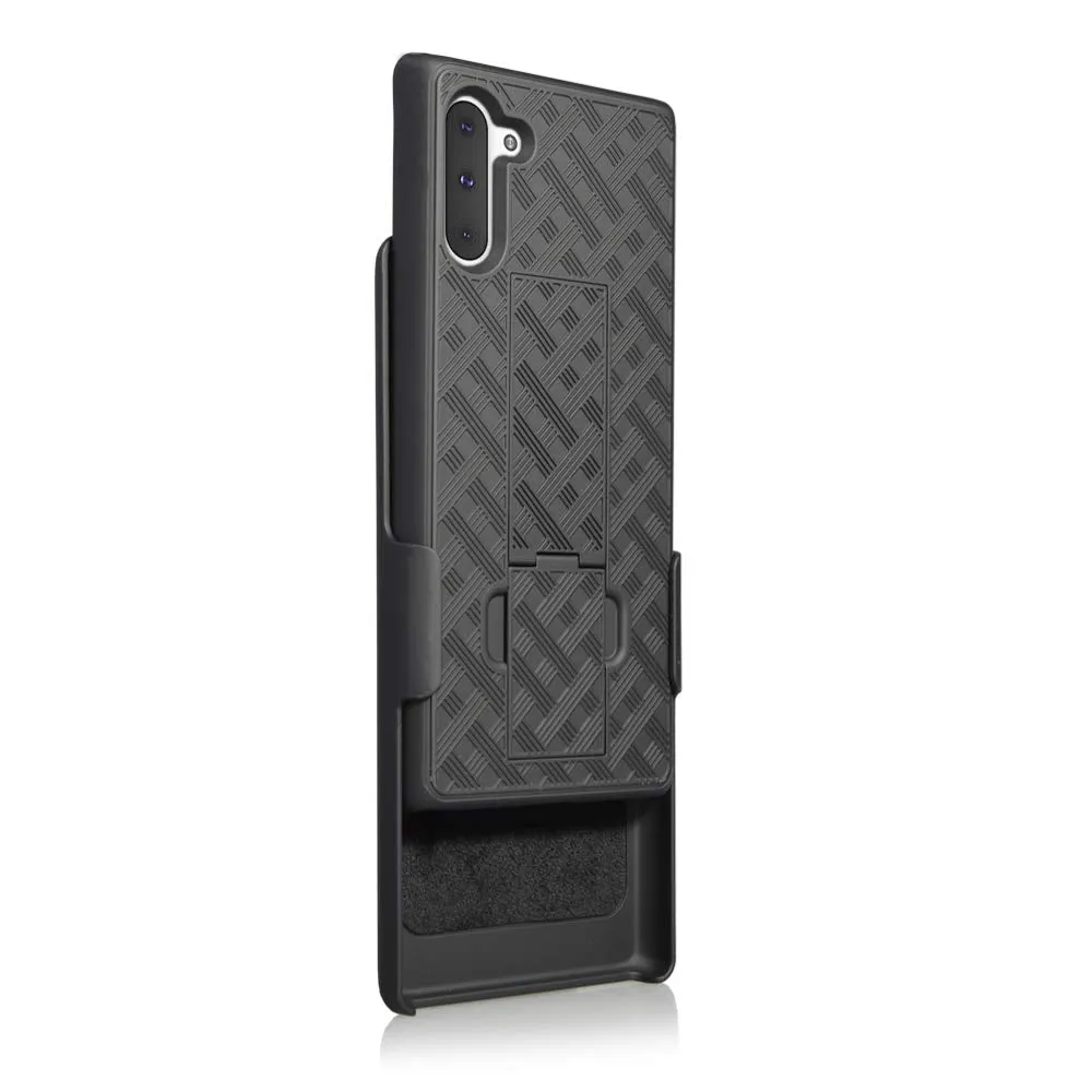 AMZER Shellster Hard Case With Kickstand for Samsung Galaxy Note 10 - Black