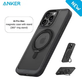 Anker Mag Go Magnetic Case with Ring & Stand iphone16 ProMax, Black