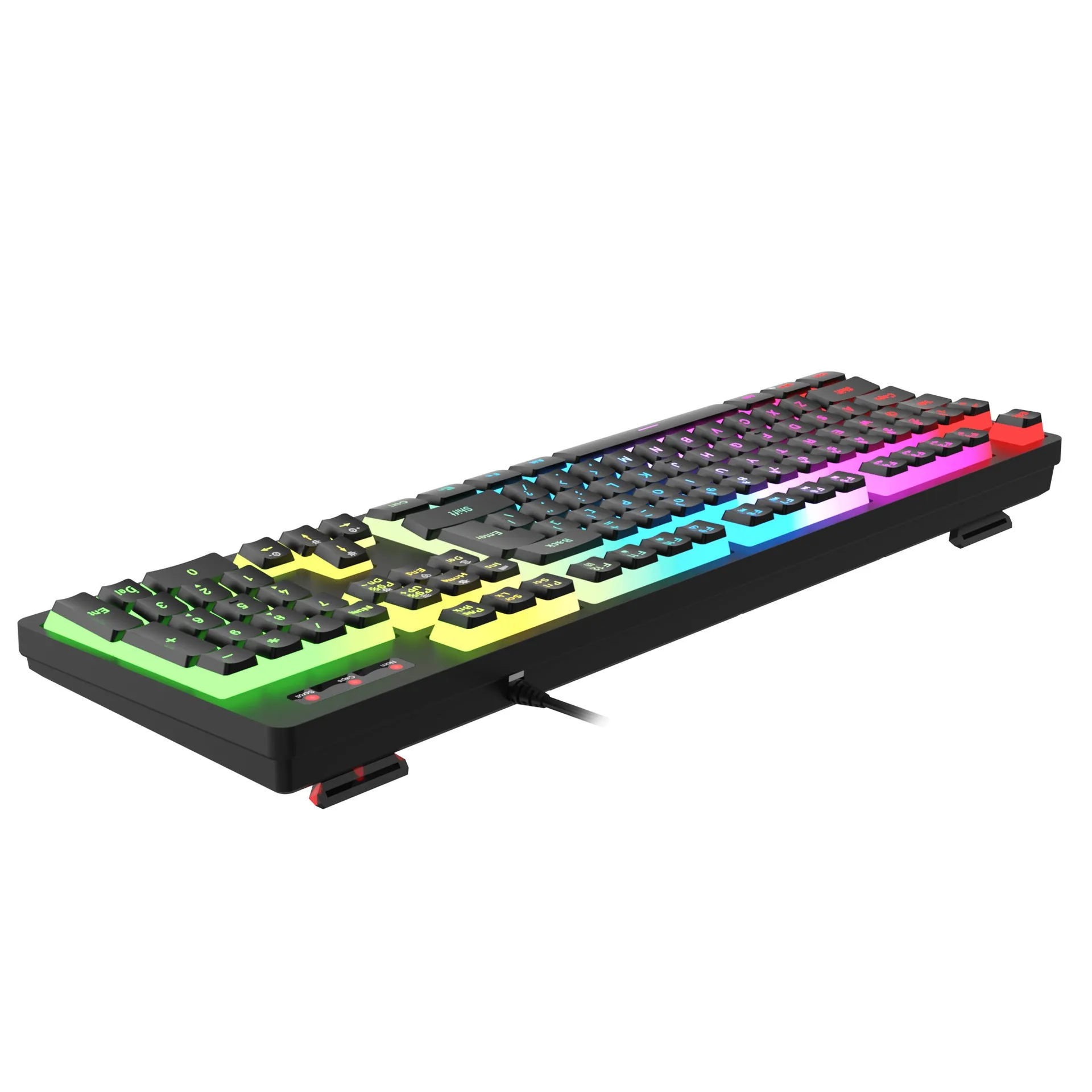 Anti-ghosting 104 Keys Membrane Wired Keyboard with RGB Backlit   7D 3600 DPI Gaming Mouse Combo