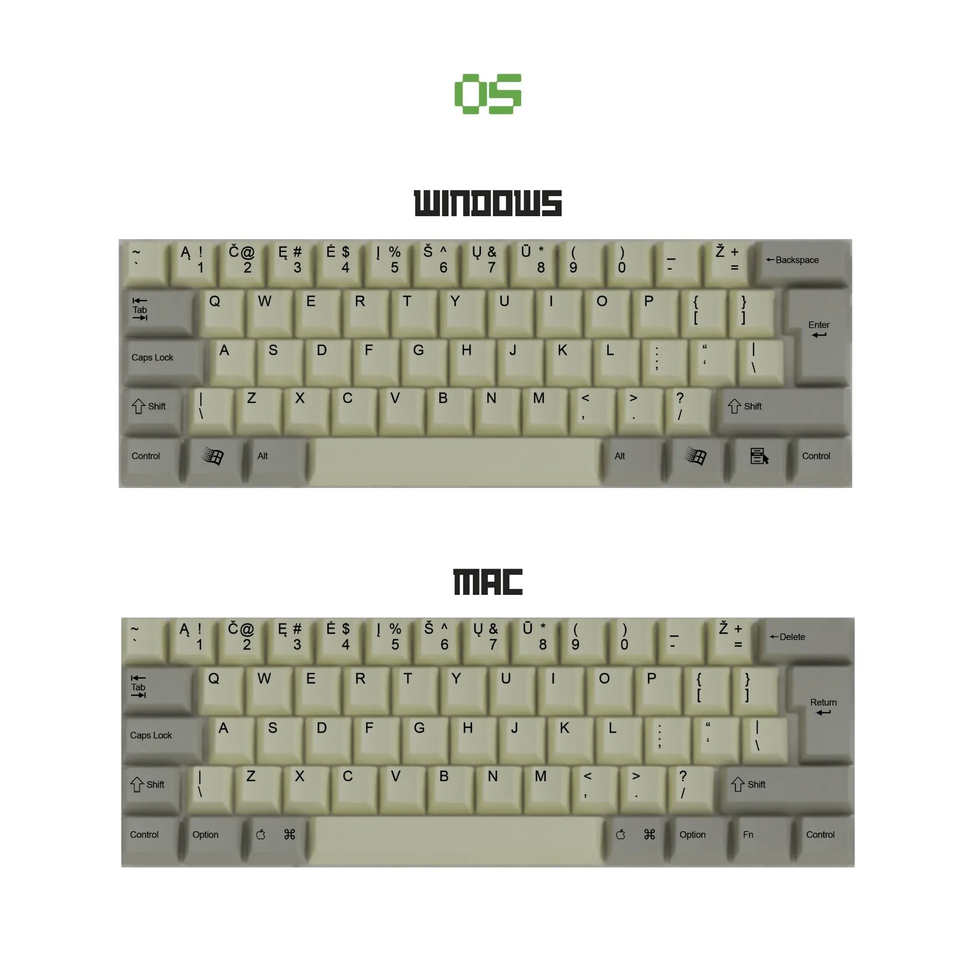 Arabic Classic Vintage Keycaps Set | Retro Keycaps