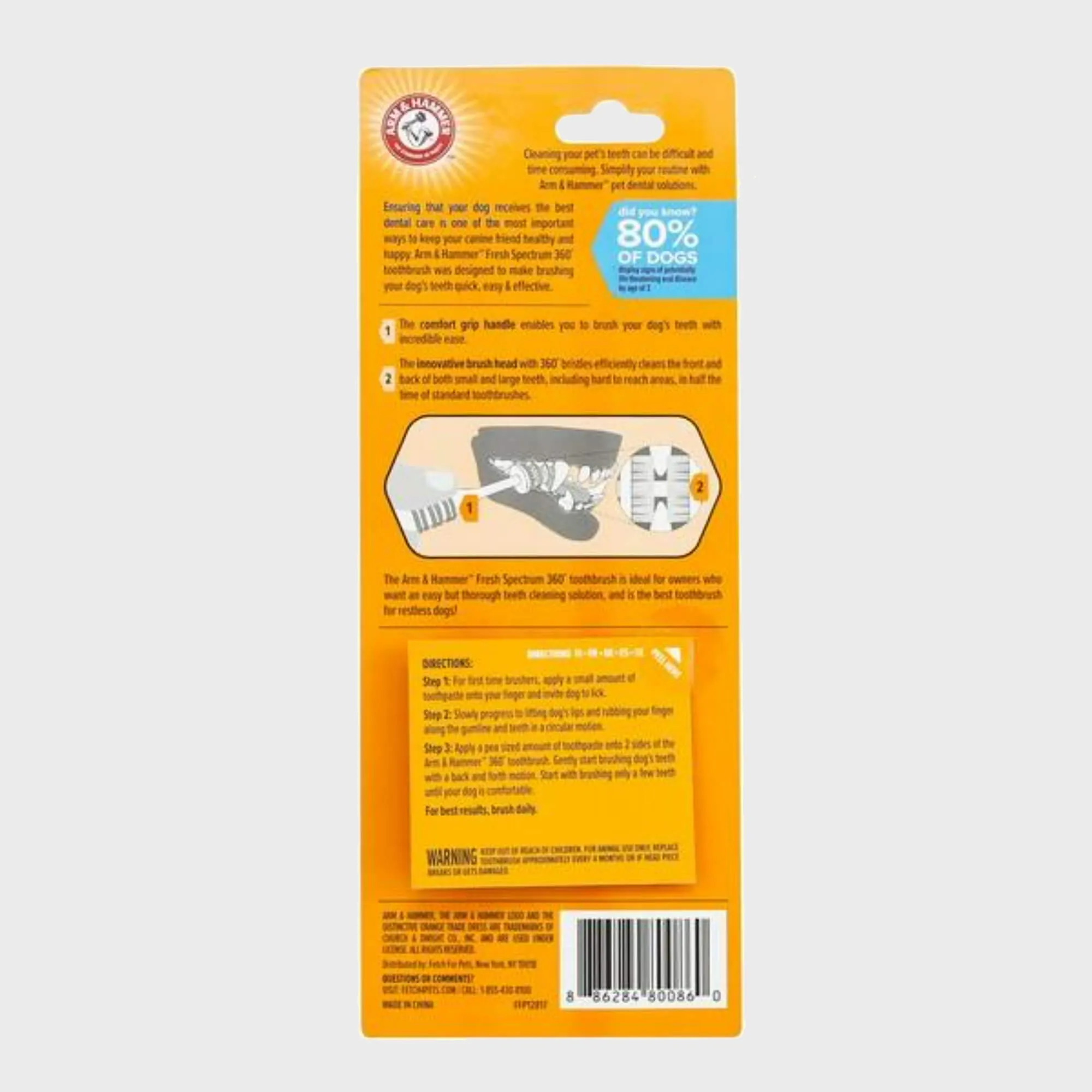 Arm & Hammer Fresh 360 Degree Toothbrush for Puppies/Small Dogs