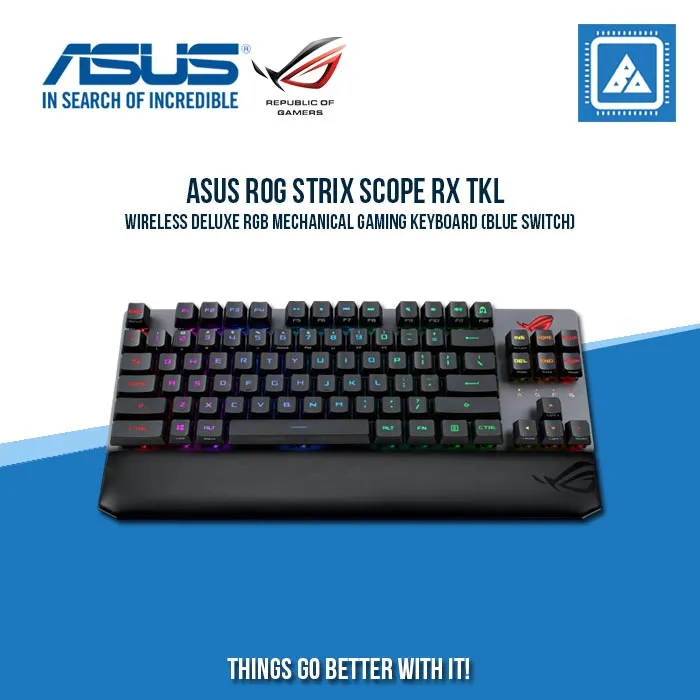 ASUS ROG STRIX SCOPE RX TKL WIRELESS DELUXE RGB MECHANICAL GAMING KEYBOARD