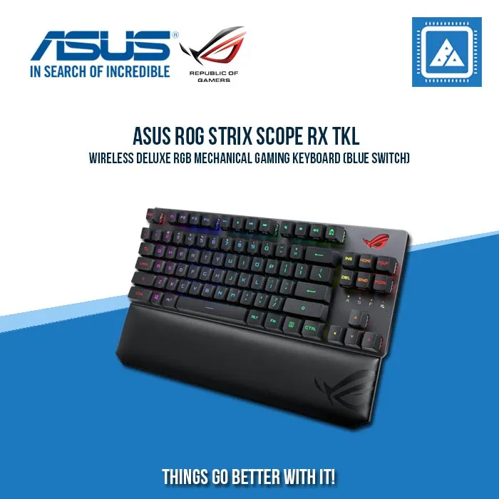 ASUS ROG STRIX SCOPE RX TKL WIRELESS DELUXE RGB MECHANICAL GAMING KEYBOARD