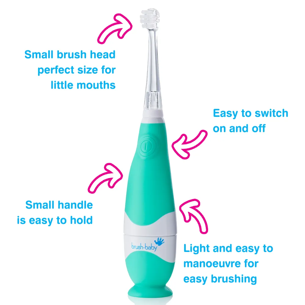 BabySonic® Teal Electric Toothbrush for Toddlers (Pack of 2)