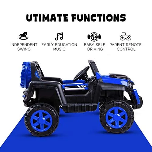 Baybee Dodge Rechargeable Battery Operated Electric Kids Jeep Ride on Toy Kids Car with Remote, Music & Light