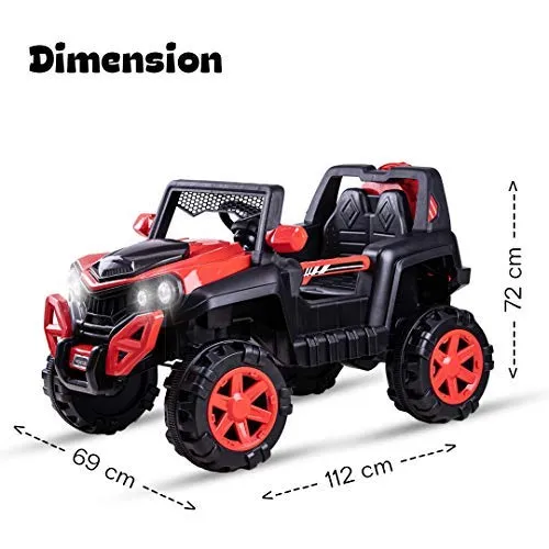 Baybee Dodge Rechargeable Battery Operated Electric Kids Jeep Ride on Toy Kids Car with Remote, Music & Light