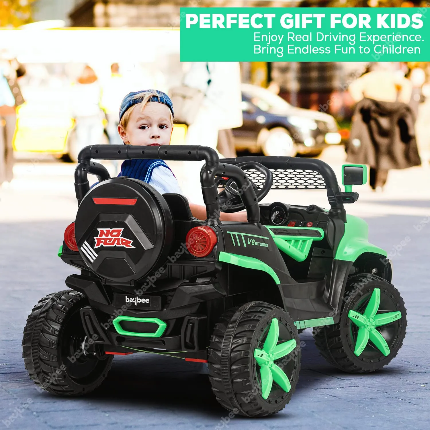 Baybee Landro X3 Battery Operated Electric Kids Car Ride on Baby Car with Music USB & Led Light