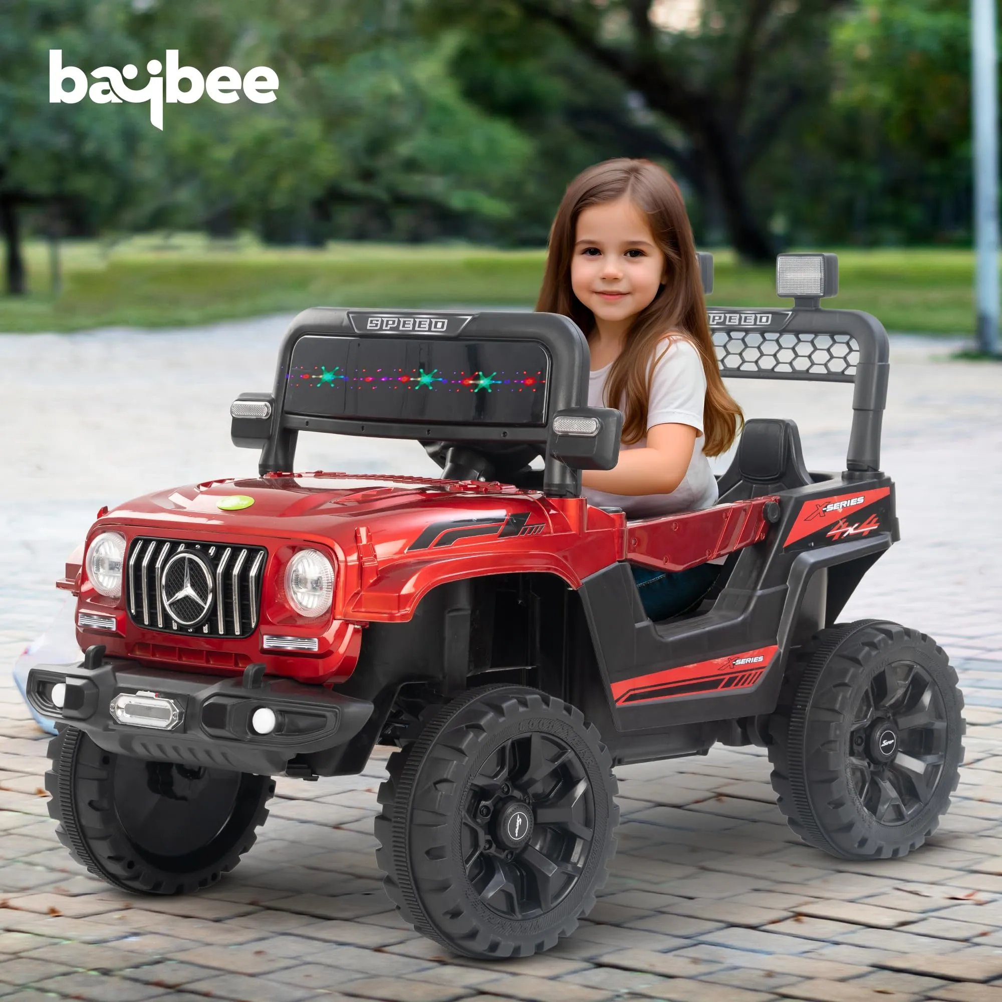 Baybee Maestro Battery Operated Ride on Electric Jeep Car for Kids | Ride on Baby Car with Music & USB, Kids Baby Big Car