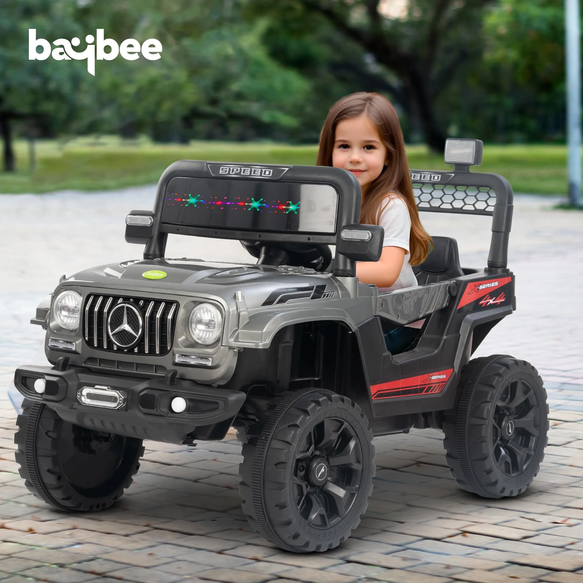 Baybee Maestro Battery Operated Ride on Electric Jeep Car for Kids | Ride on Baby Car with Music & USB, Kids Baby Big Car