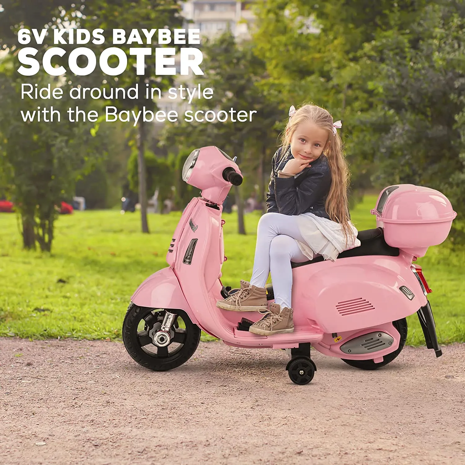 Baybee Mini Vespa Rechargeable Battery Operated Ride Electric Bike for Kids