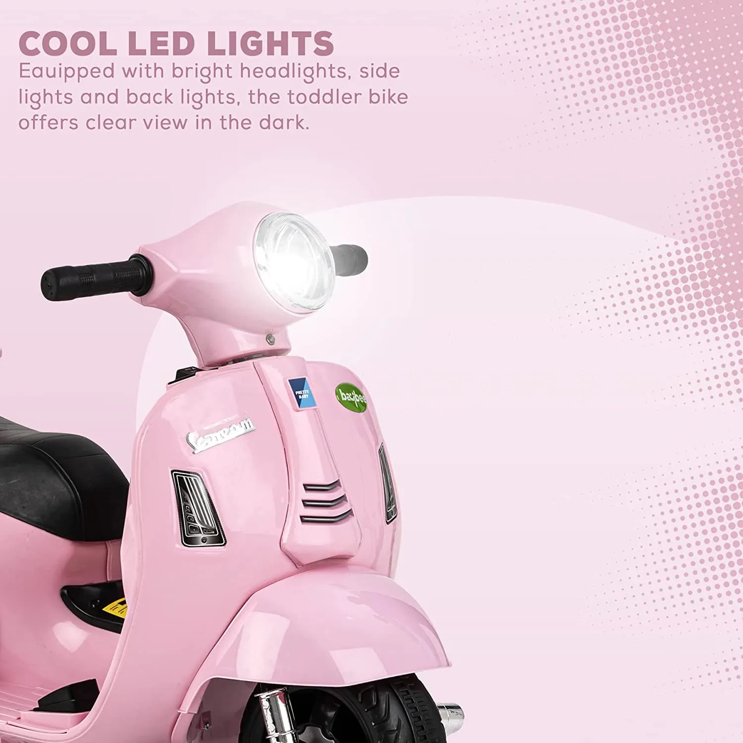 Baybee Mini Vespa Rechargeable Battery Operated Ride Electric Bike for Kids