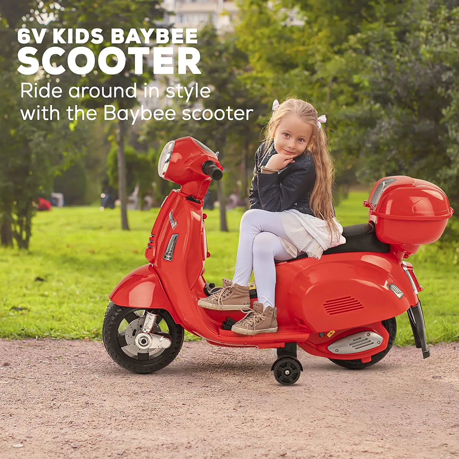 Baybee Mini Vespa Rechargeable Battery Operated Ride Electric Bike for Kids