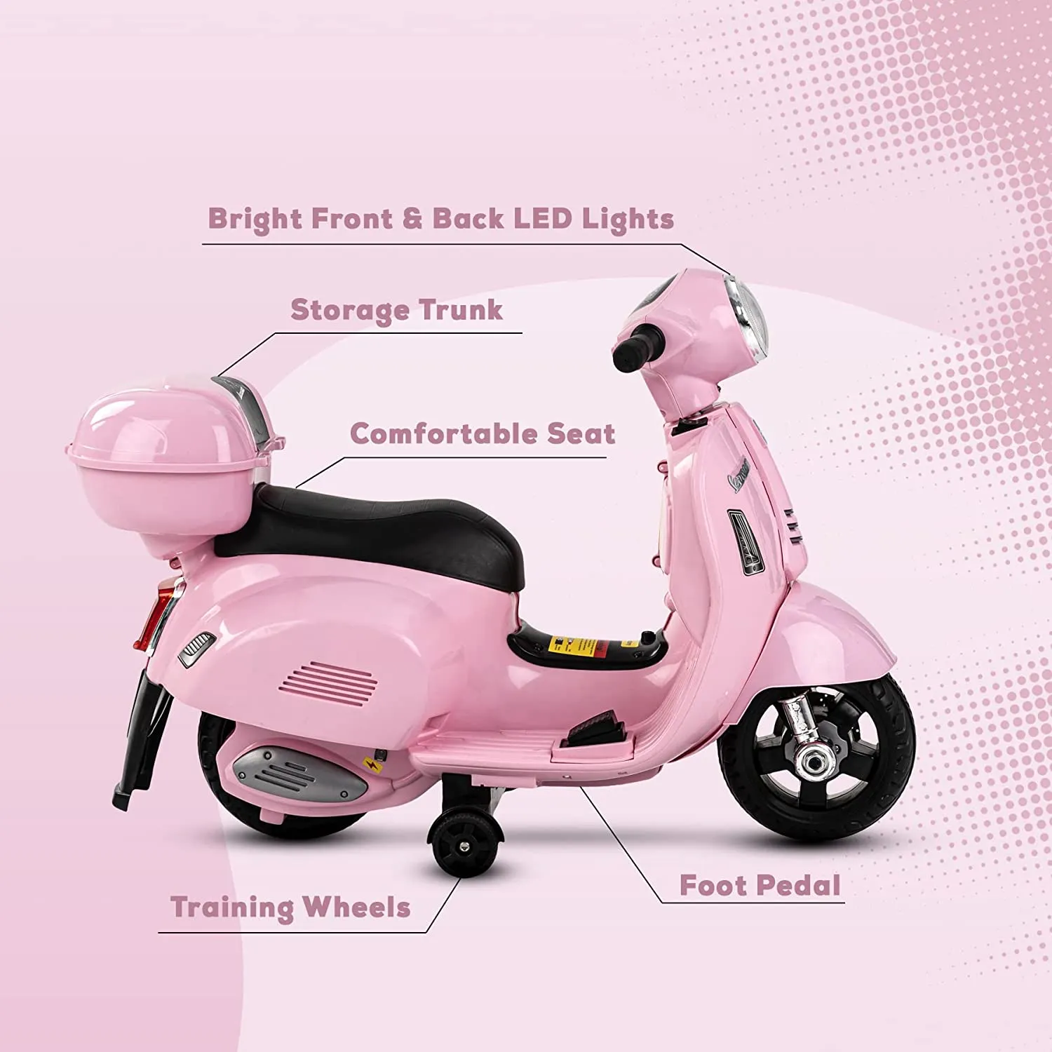 Baybee Mini Vespa Rechargeable Battery Operated Ride Electric Bike for Kids