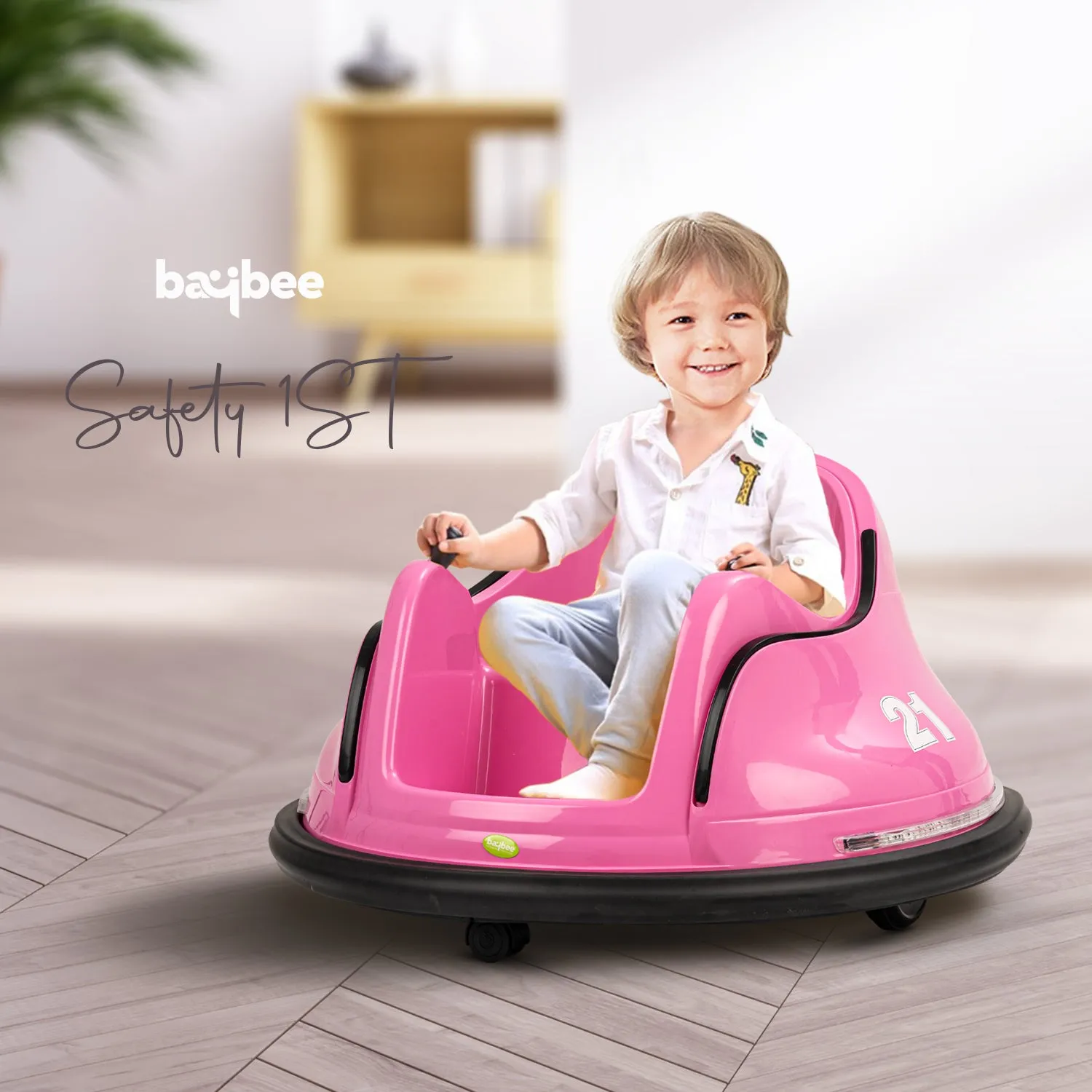 Baybee Rapid Electric Bumper Car for Kids with 2 Control Modes, Bluetooth, Music & Lights