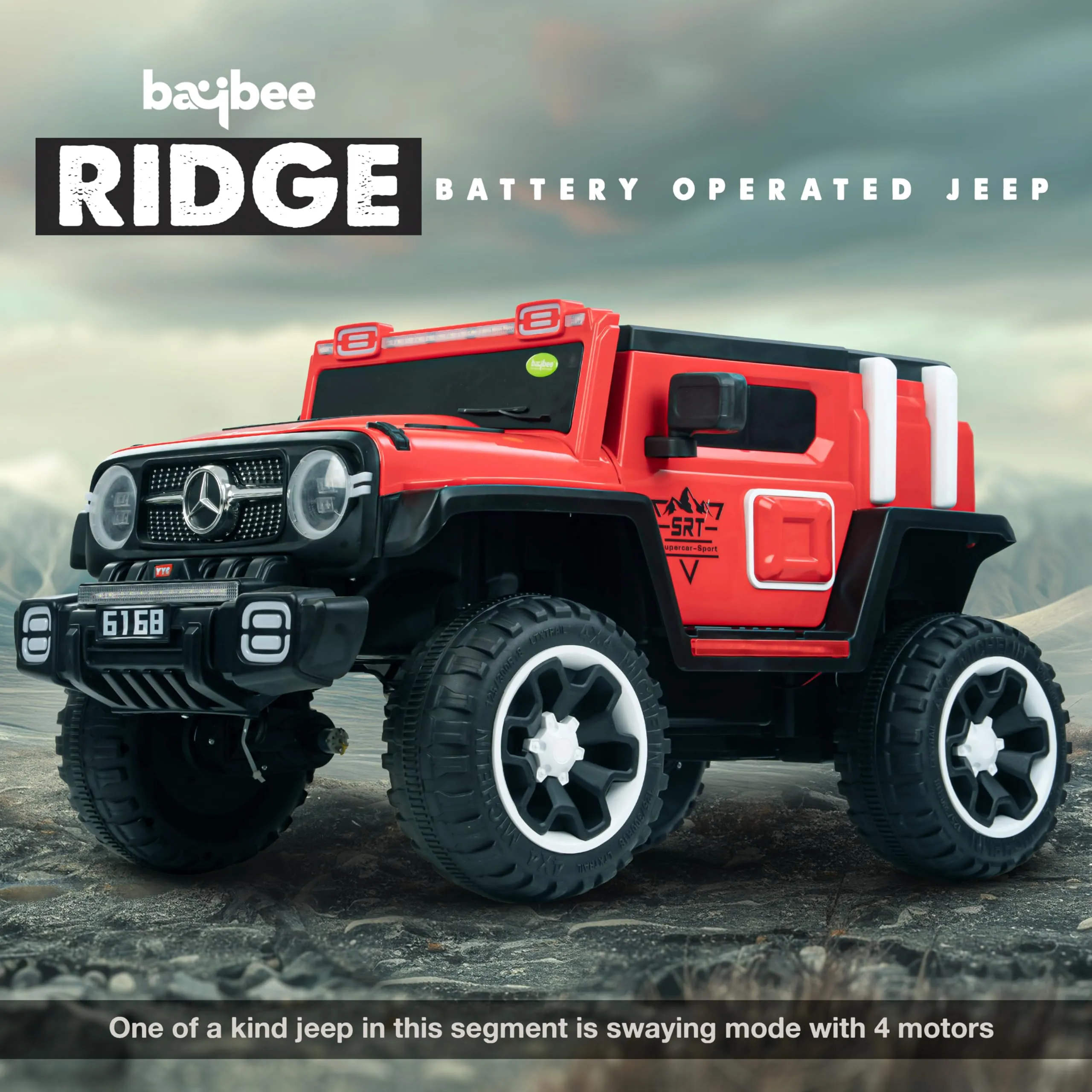 Baybee Ridge Battery Operated Jeep for Kids, with Music & Light | Electric Jeep for Kids to Drive 3 to 8 Years Boy Girl