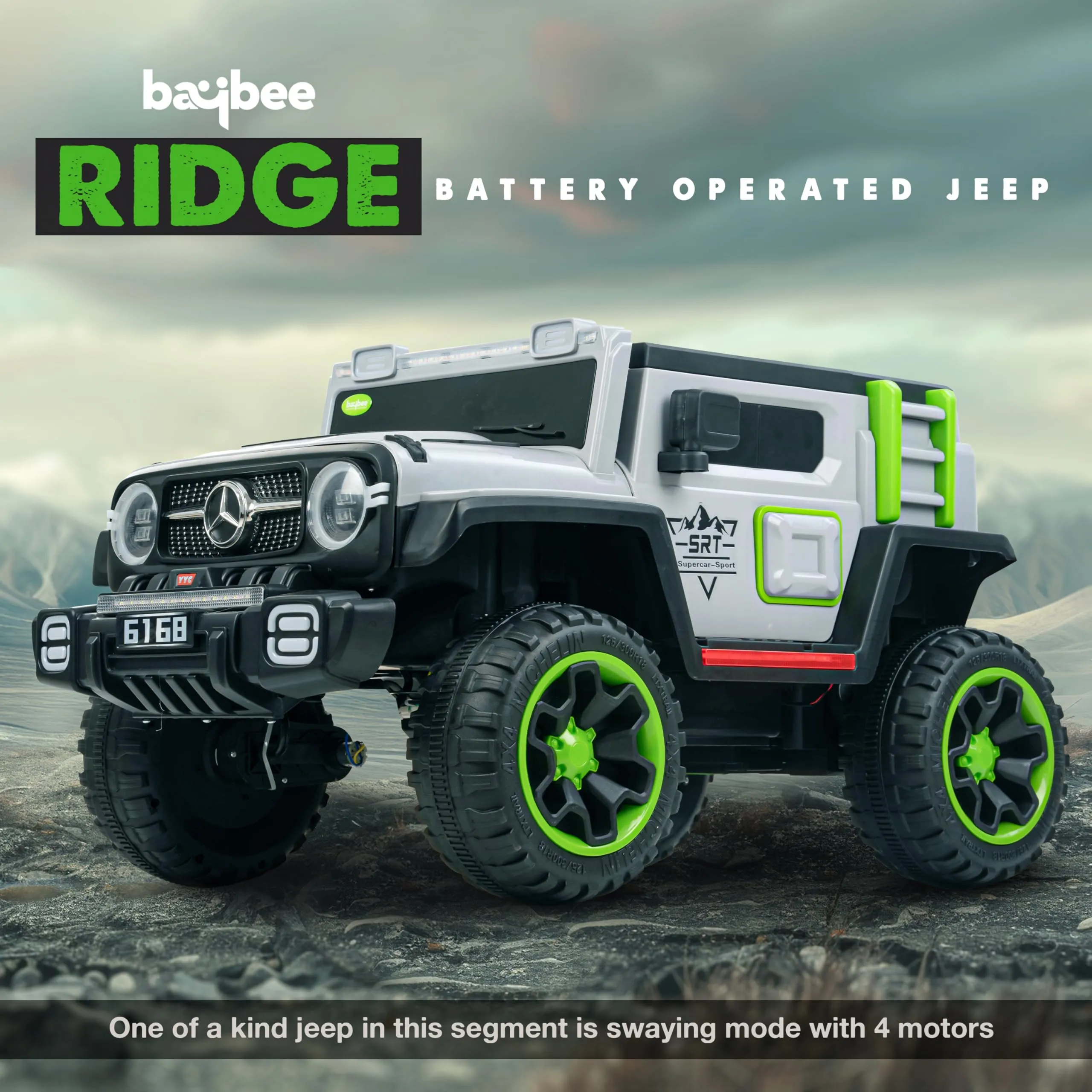 Baybee Ridge Battery Operated Jeep for Kids, with Music & Light | Electric Jeep for Kids to Drive 3 to 8 Years Boy Girl