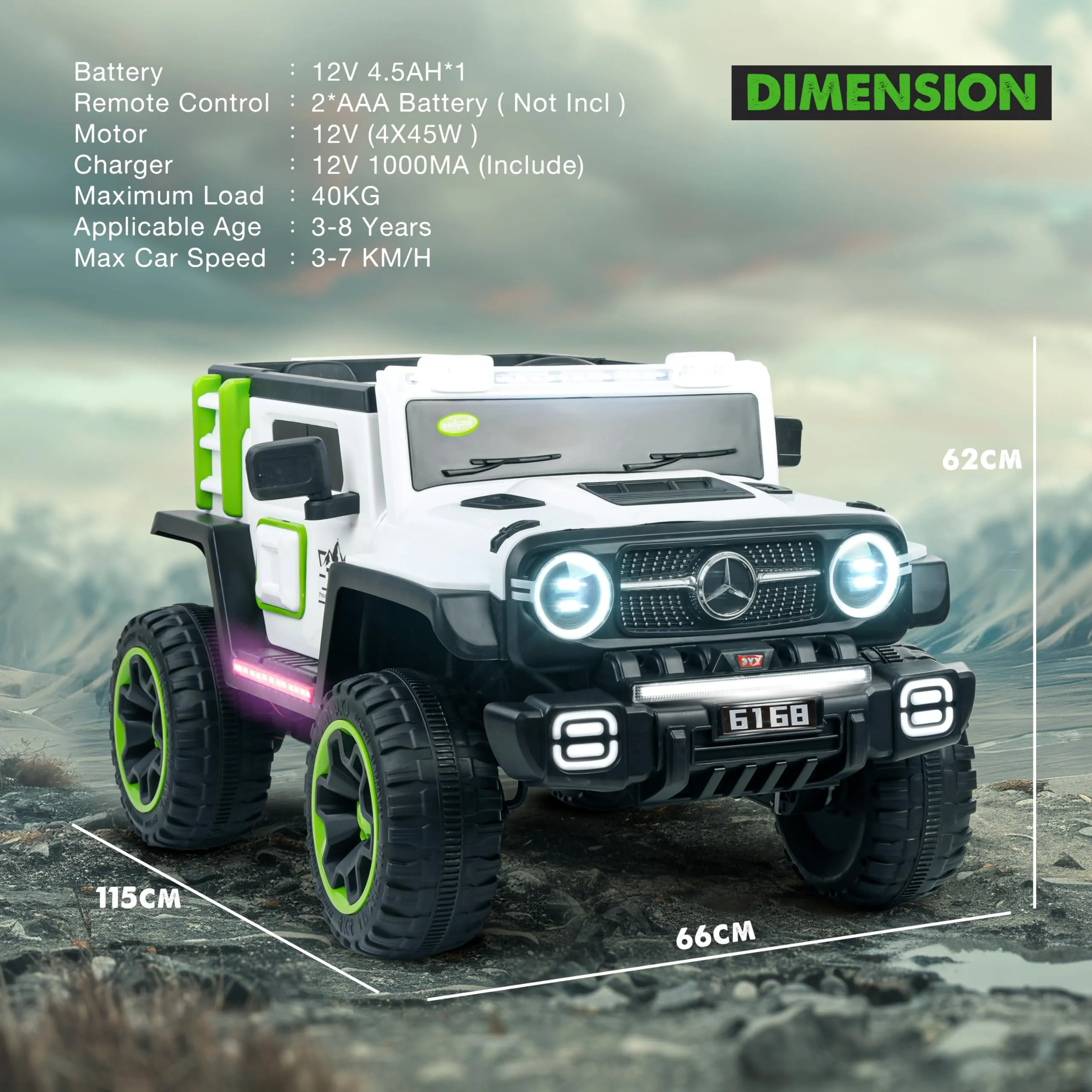 Baybee Ridge Battery Operated Jeep for Kids, with Music & Light | Electric Jeep for Kids to Drive 3 to 8 Years Boy Girl