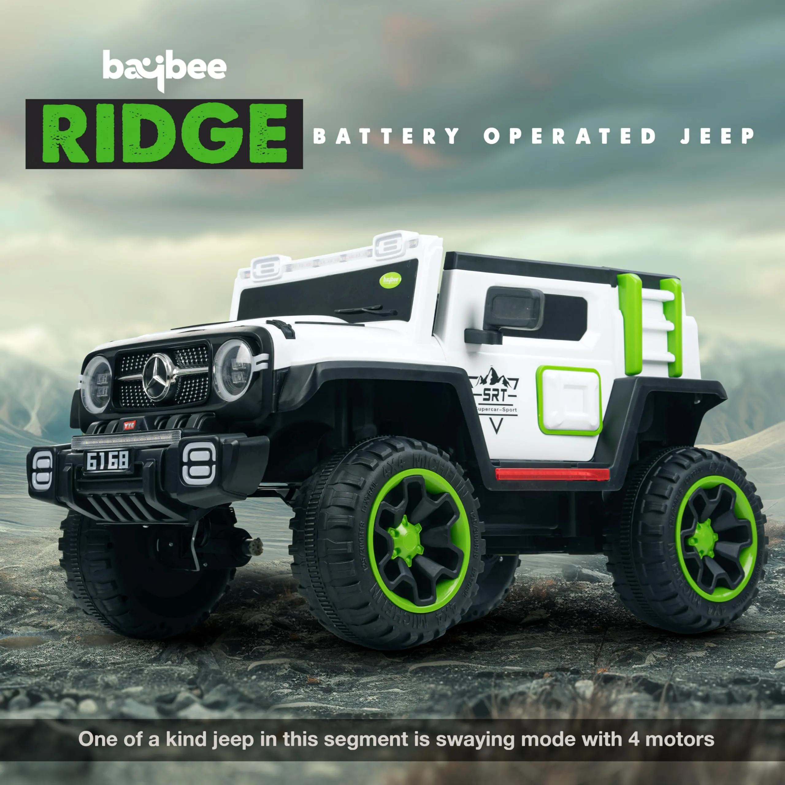 Baybee Ridge Battery Operated Jeep for Kids, with Music & Light | Electric Jeep for Kids to Drive 3 to 8 Years Boy Girl