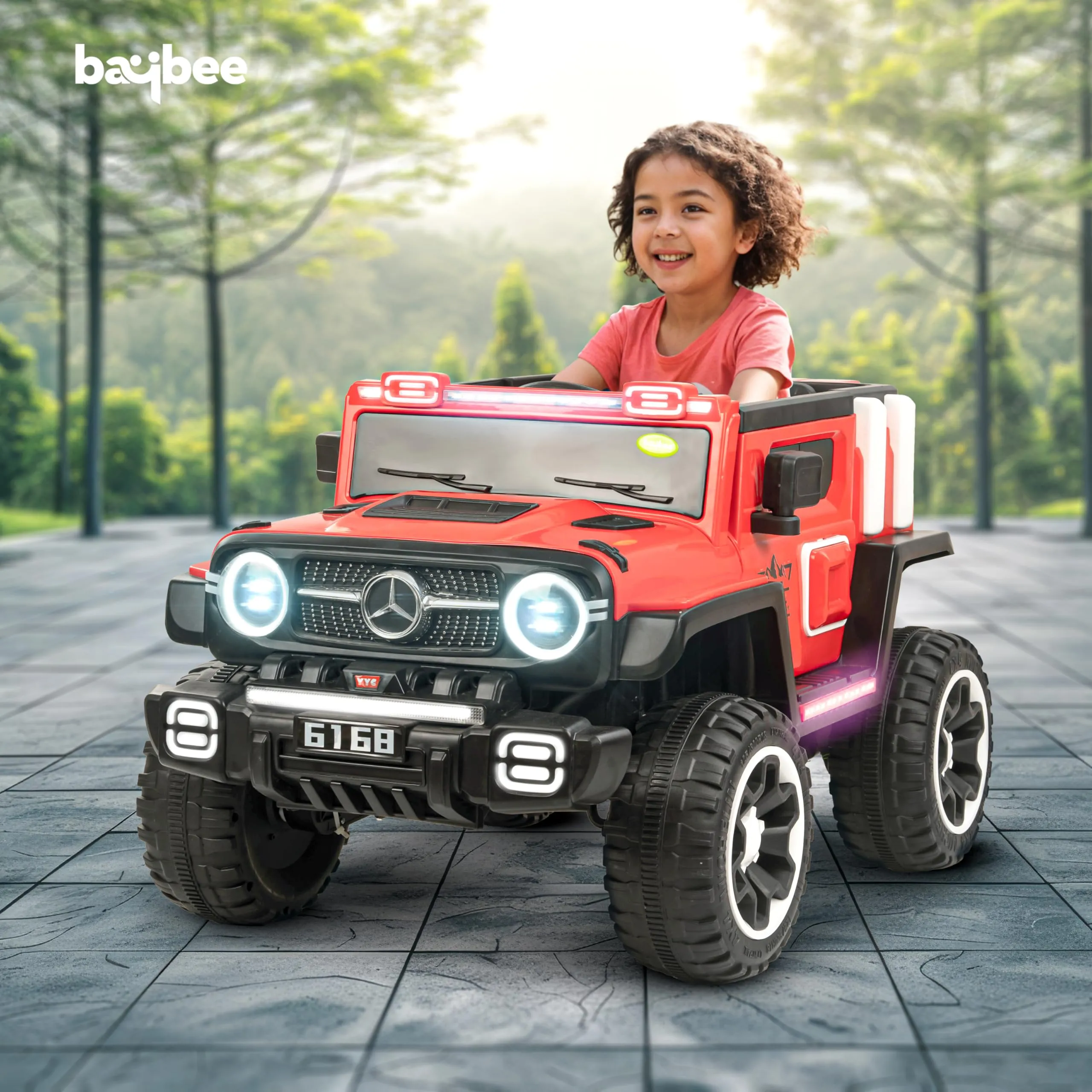 Baybee Ridge Battery Operated Jeep for Kids, with Music & Light | Electric Jeep for Kids to Drive 3 to 8 Years Boy Girl